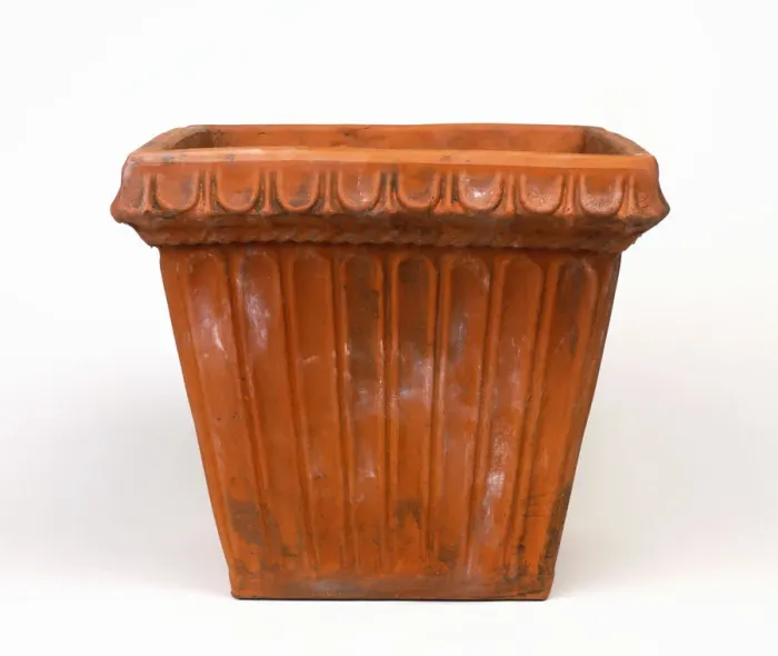 Framed Print : Decorative terra cotta pot