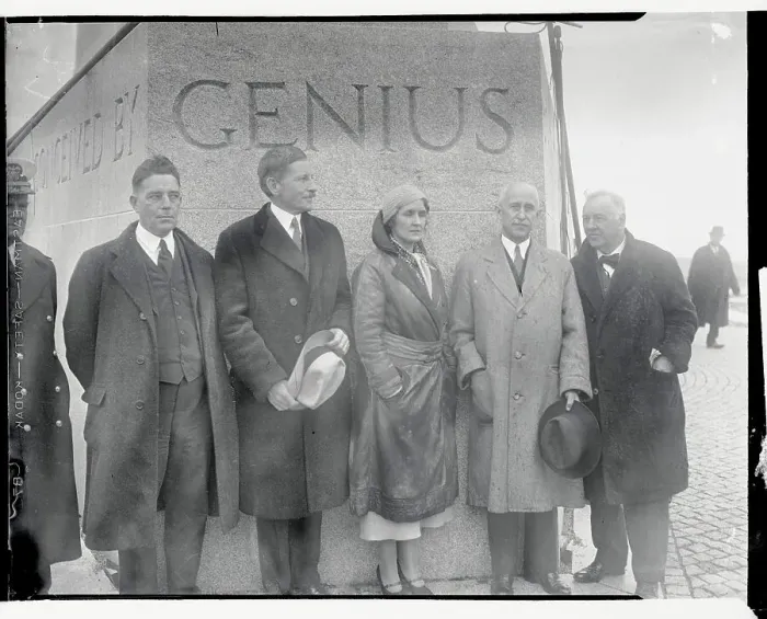 Framed Print : Dedication of Wright Memorial Pylon