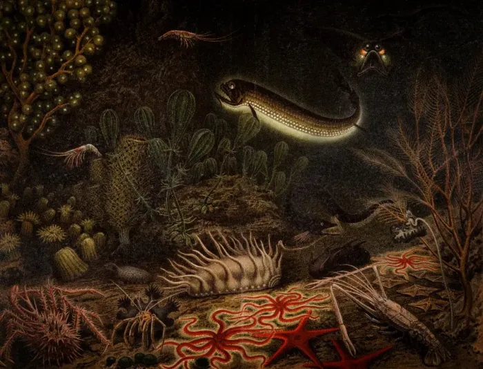 Framed Print : Deep Sea Fauna engraving 1897