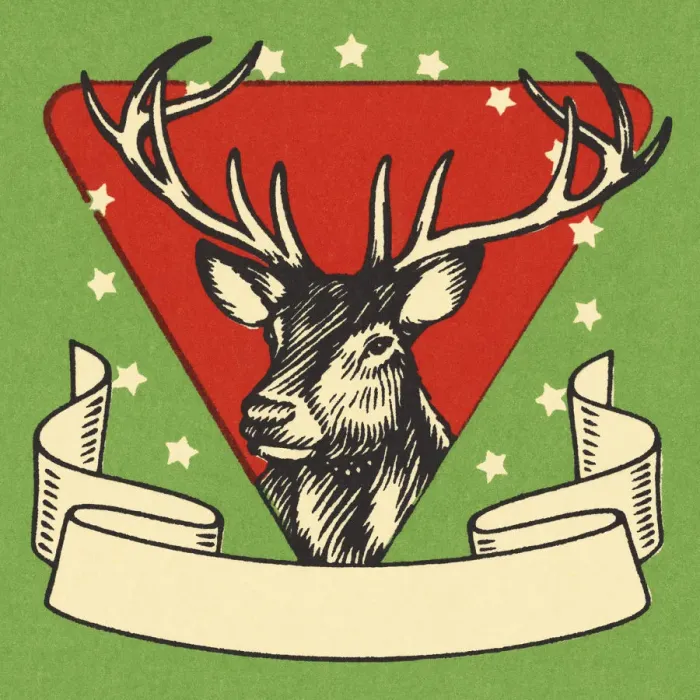 Framed Print : Deer with Large Horns Framed Print : Deer with Large Horns