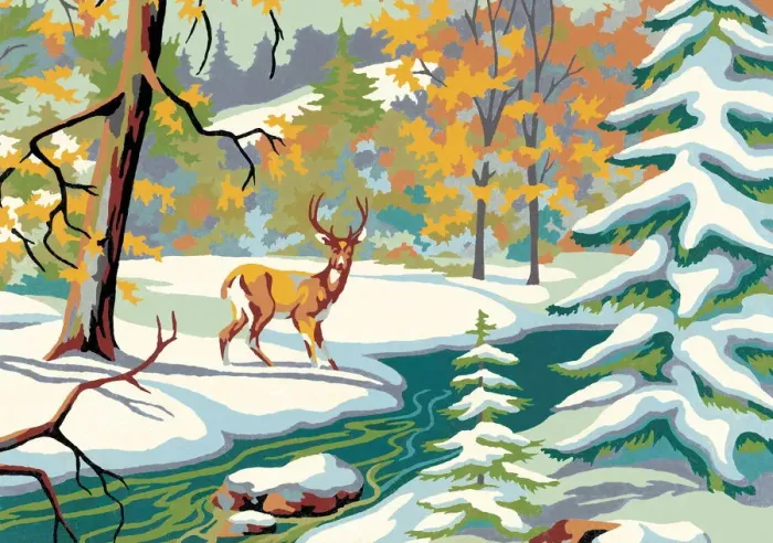 Framed Print : Deer in the snow Framed Print : Deer in the snow