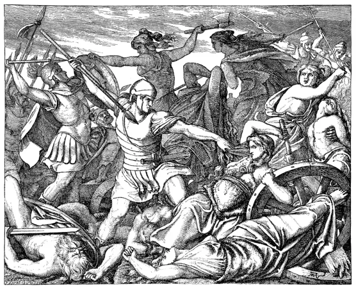 Framed Print : Defeat of the Cimbri at Vercellae 101 B. C Framed Print : Defeat of the Cimbri at Vercellae 101 B. C