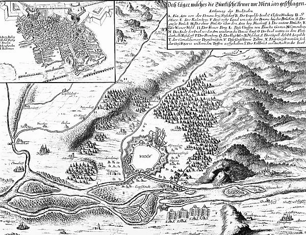 Defeat of the Ottoman Empire in Vienna in 1683: Turks camp at the end of the siege