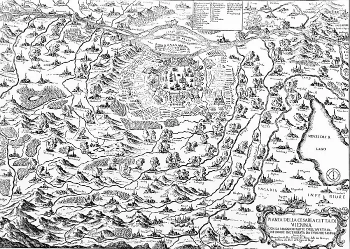 Framed Print : Defeat of the Ottoman Empire in Vienna in 1683: Vienna with the area devastated by the Turks Framed Print : Defeat of the Ottoman Empire in Vienna in 1683: Vienna with the area devastated by the Turks