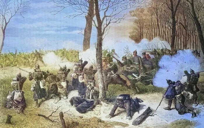 Framed Print : Defence of Le Bourget against attack from French marines in combat on 21 December 1870, illustrated war history, German, French war 1870-1871, Germany, France, Defence of Le Bourget against attack from French marines in combat on 21 December 1870 Framed Print : Defence of Le Bourget against attack from French marines in combat on 21 December 1870, illustrated war history, German, French war 1870-1871, Germany, France, Defence of Le Bourget against attack from French marines in combat on 21 December 1870