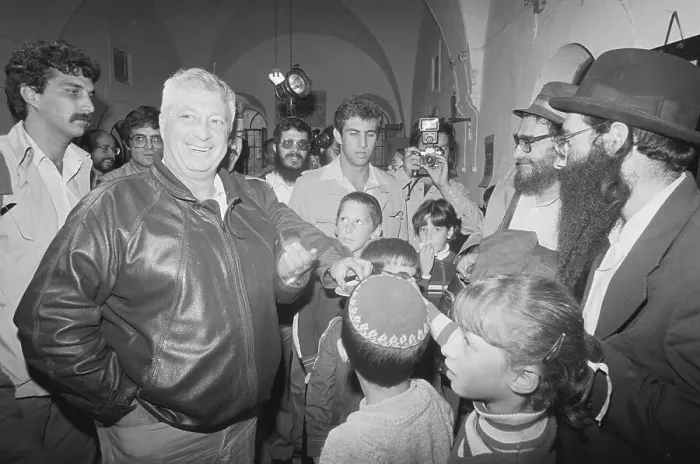 Framed Print : Defense Minister Ariel Sharon During His West Bank Visit Framed Print : Defense Minister Ariel Sharon During His West Bank Visit