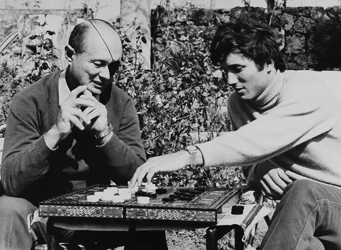 Framed Print : Defense Minister Dayan Plays Chess with Son Framed Print : Defense Minister Dayan Plays Chess with Son