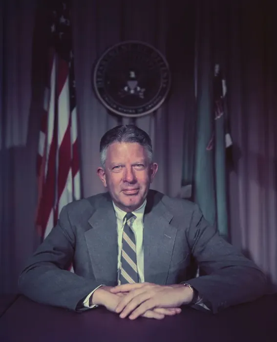 Framed Print : Defense Secretary Neil H. McElroy Posing at His Desk Framed Print : Defense Secretary Neil H. McElroy Posing at His Desk