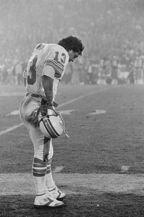 Framed Print : Dejected Dan Marino Standing on Sidelines Framed Print : Dejected Dan Marino Standing on Sidelines