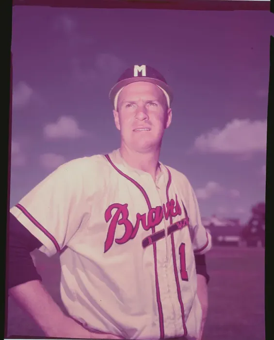 Framed Print : Del Crandall Wearing Baseball Uniform Framed Print : Del Crandall Wearing Baseball Uniform
