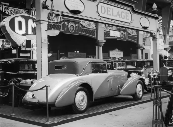 Framed Print : Delage Stand