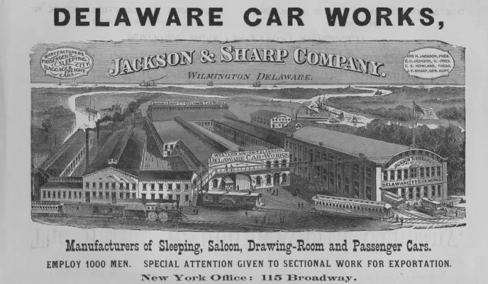 Framed Print : Delaware Rail Car Works
