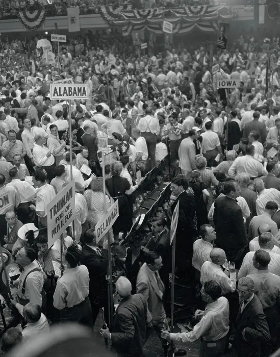 Framed Print : Delegates Leaving the Democratic National Convention Framed Print : Delegates Leaving the Democratic National Convention