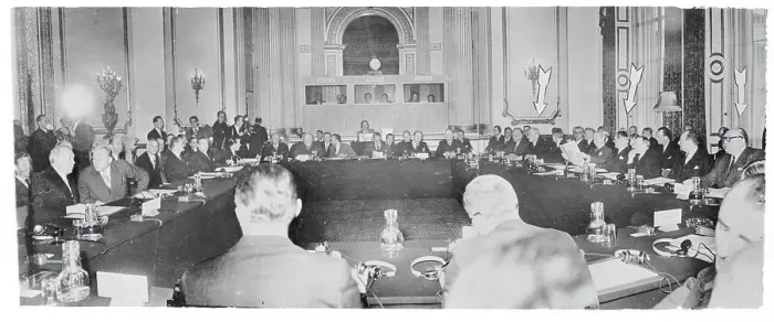 Framed Print : Delegates Sitting at Tables During a Conference Framed Print : Delegates Sitting at Tables During a Conference