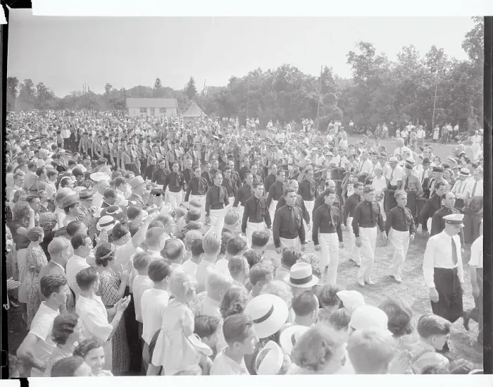 Framed Print : Delegation Of Italian Fascists Parading Framed Print : Delegation Of Italian Fascists Parading