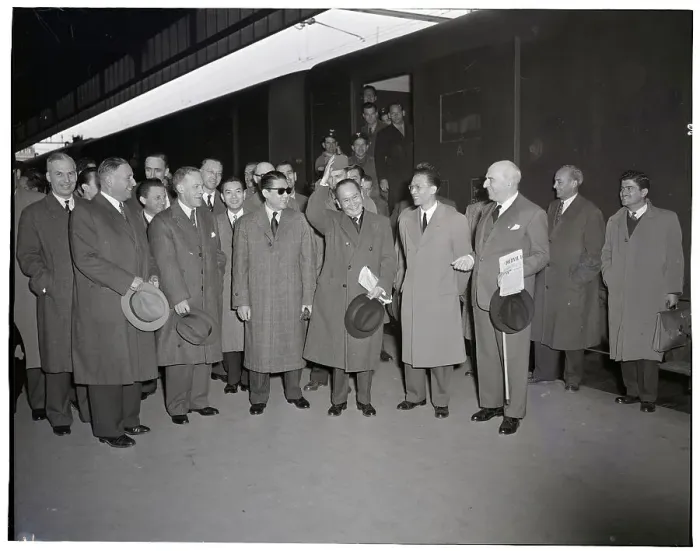 Framed Print : Delegations To Geneva Conference 1954 Framed Print : Delegations To Geneva Conference 1954