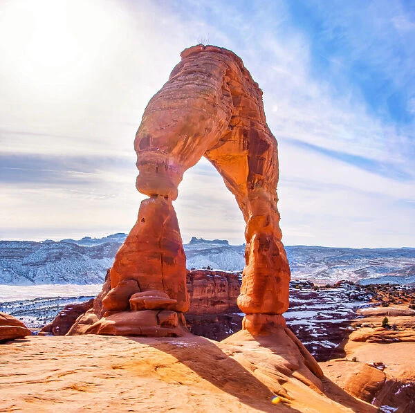 Delicate Arch at Arches National Park - Utah, in winter