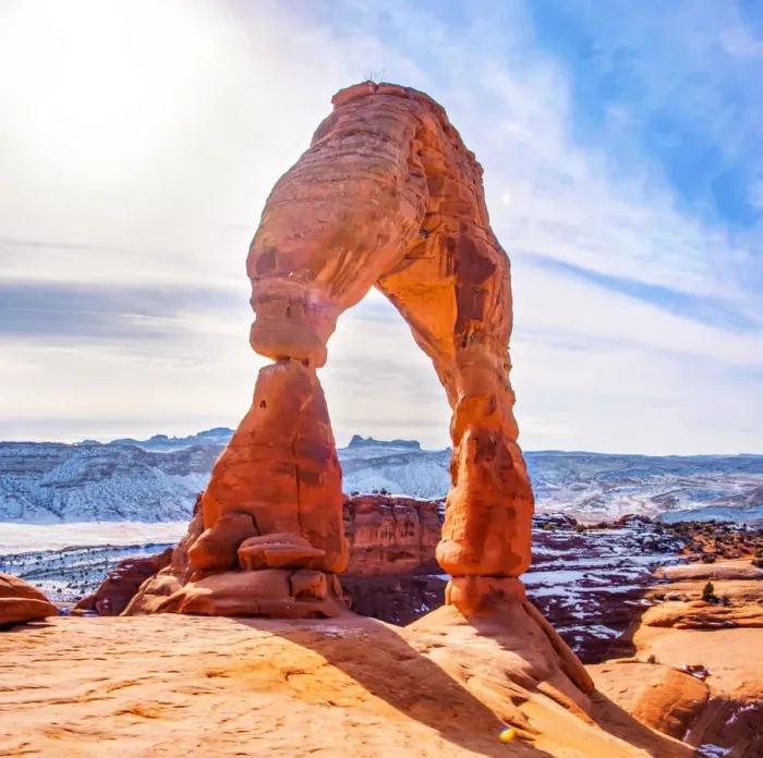 Framed Print : Delicate Arch at Arches National Park - Utah, in winter Framed Print : Delicate Arch at Arches National Park - Utah, in winter