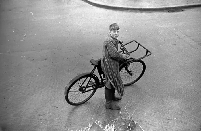 Framed Print : Delivery Boy Framed Print : Delivery Boy
