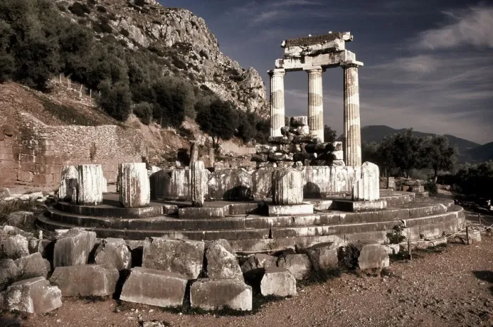 Framed Print : Delphi. Main temple of the pan-Hellenic sanctuary of Delphi Framed Print : Delphi. Main temple of the pan-Hellenic sanctuary of Delphi