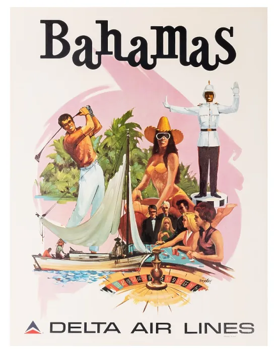 Framed Print : Delta Air Lines Bahamas Poster