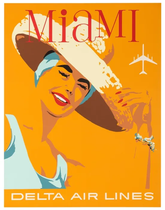 Framed Print : Delta Miami Woman Poster Framed Print : Delta Miami Woman Poster