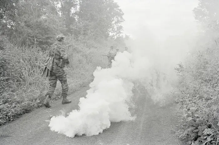 Framed Print : Delta Rangers Use Smoke To Identify Loca Framed Print : Delta Rangers Use Smoke To Identify Loca