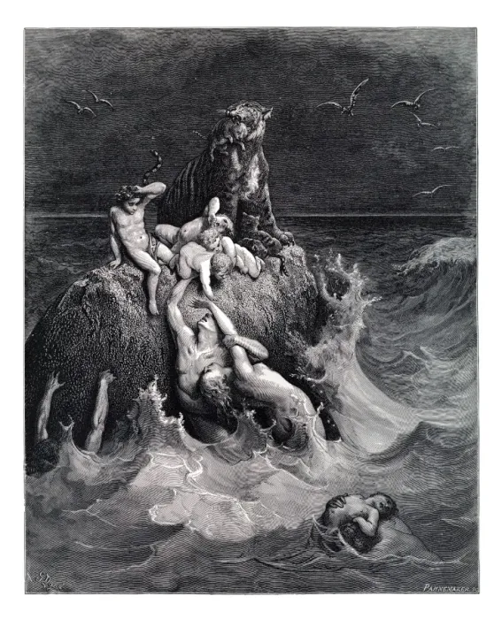 Framed Print : The Deluge engraving Framed Print : The Deluge engraving