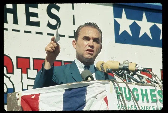 Framed Print : Democrat George Wallace Reading Statement Framed Print : Democrat George Wallace Reading Statement