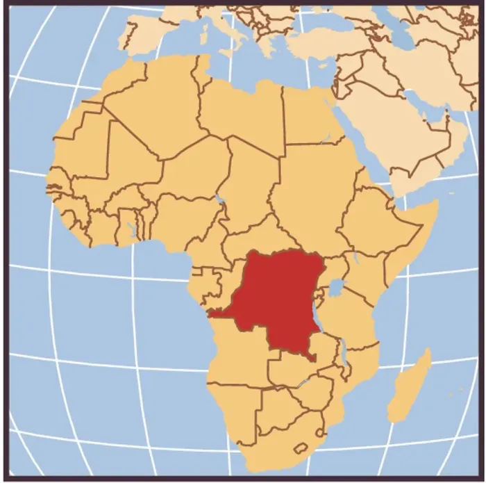 : Democratic Republic of the Congo locator map : Democratic Republic of the Congo locator map