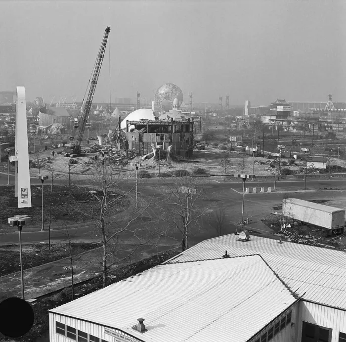Framed Print : Demolition of World's Fair Grounds Framed Print : Demolition of World's Fair Grounds