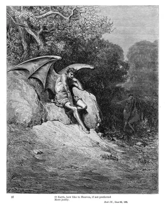 Framed Print : Demon Miltons Paradise 1885 Framed Print : Demon Miltons Paradise 1885