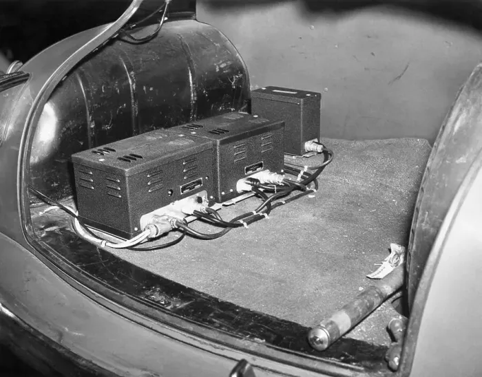 Framed Print : Demonstration of Automobile Radio-Telephone Framed Print : Demonstration of Automobile Radio-Telephone