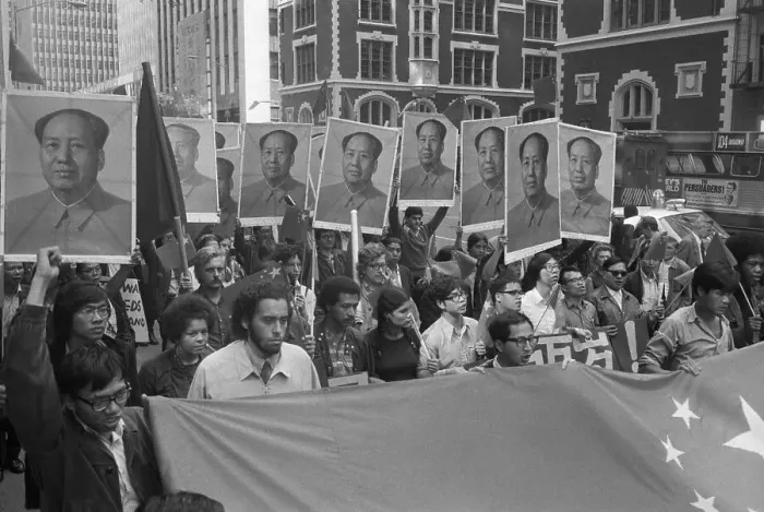 Framed Print : Demonstrators Carrying Posters of Mao Zedong Framed Print : Demonstrators Carrying Posters of Mao Zedong