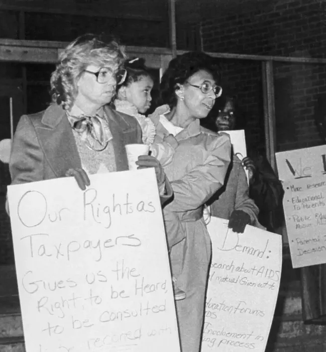 Framed Print : Demonstrators fighting Against Aids Framed Print : Demonstrators fighting Against Aids