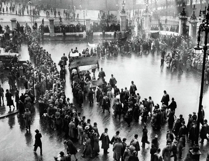 Framed Print : Demonstrators in London Framed Print : Demonstrators in London