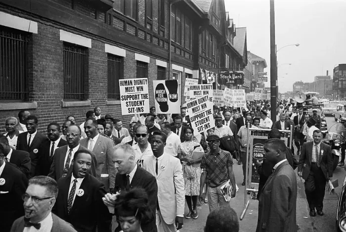 Framed Print : Demonstrators Outside 1960 Republican Convention Framed Print : Demonstrators Outside 1960 Republican Convention