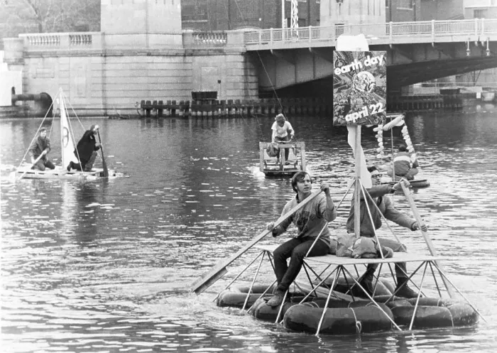 Framed Print : Demonstrators Paddle Down Milwaukee River Framed Print : Demonstrators Paddle Down Milwaukee River