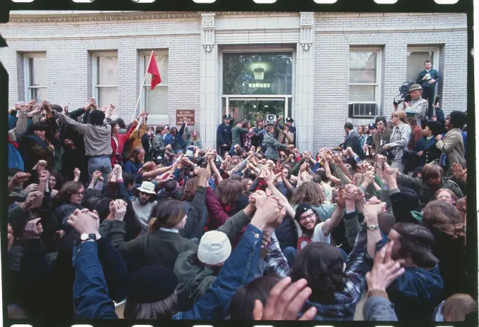 Framed Print : Demonstrators Participating in Sit-Down Framed Print : Demonstrators Participating in Sit-Down