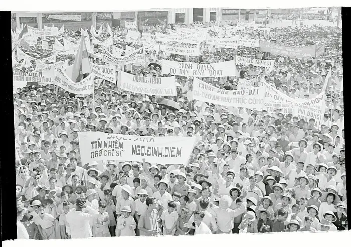 Framed Print : Demonstrators Protesting Against Bao Dai Framed Print : Demonstrators Protesting Against Bao Dai