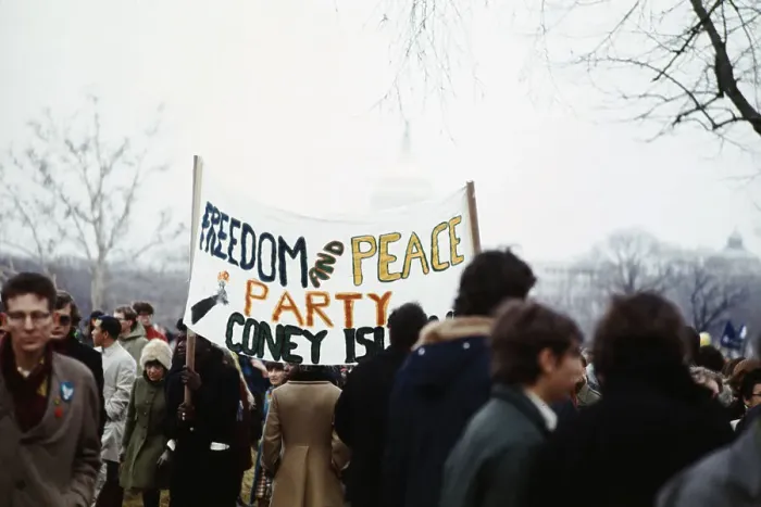 Framed Print : Demonstrators Protesting Nixon Inauguration Framed Print : Demonstrators Protesting Nixon Inauguration