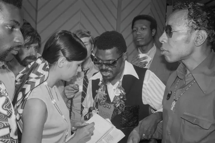 Framed Print : Demonstrators Speak With Reporter Framed Print : Demonstrators Speak With Reporter