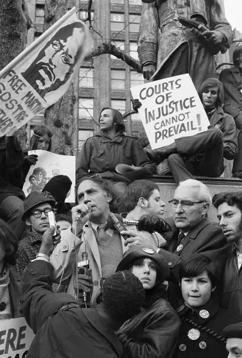 Framed Print : Demonstrators Surround William Kunstler Framed Print : Demonstrators Surround William Kunstler