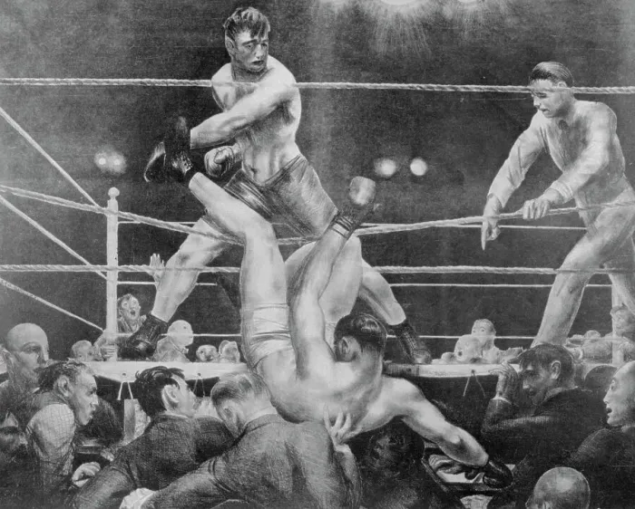 Framed Print : Dempsey and Firpo by George Wesley Bellows Framed Print : Dempsey and Firpo by George Wesley Bellows