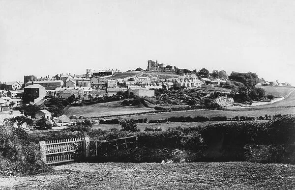 Denbigh, Wales, from the northwest, circa 1885. (Photo by Hulton Archive / Getty Images)