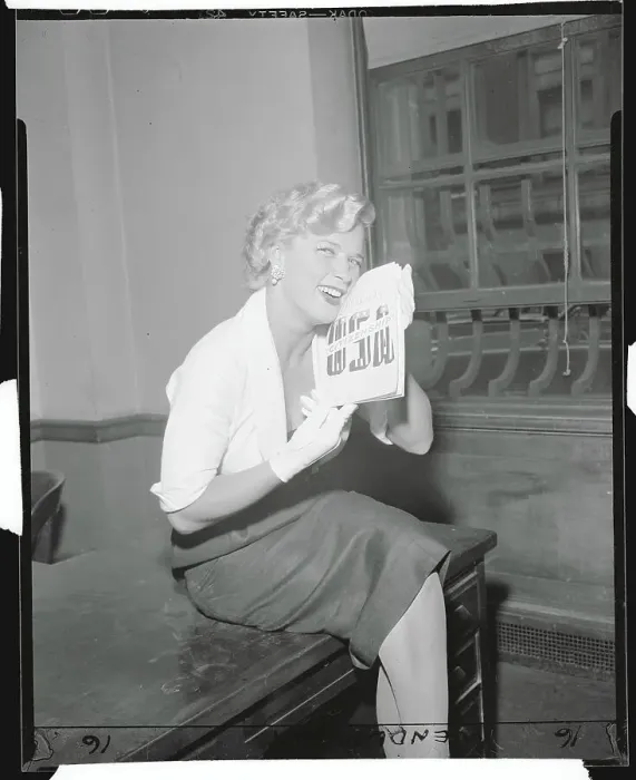Framed Print : Denise Darcel After Receiving United States Citizenship