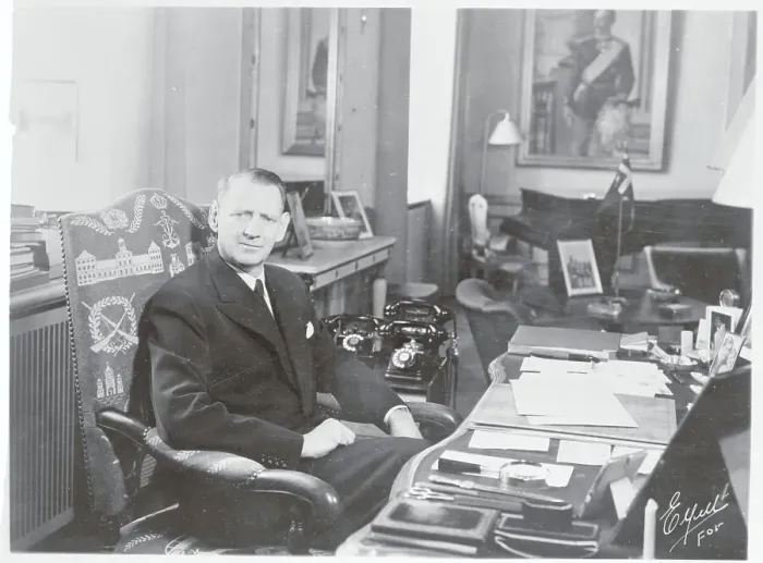 Framed Print : Denmark's King Frederik in His Office