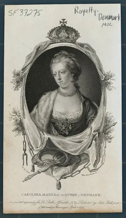 Framed Print : Denmark's Queen Caroline Matilda Framed Print : Denmark's Queen Caroline Matilda