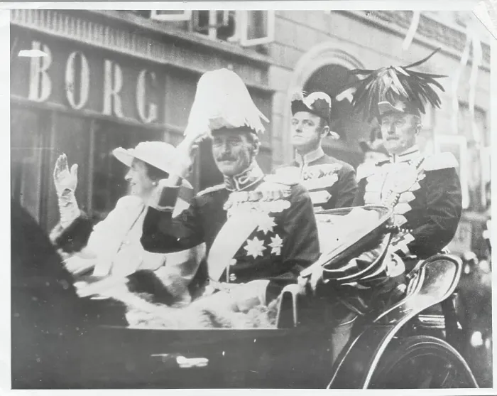 Framed Print : Denmark's Royal Couple in Motorcade