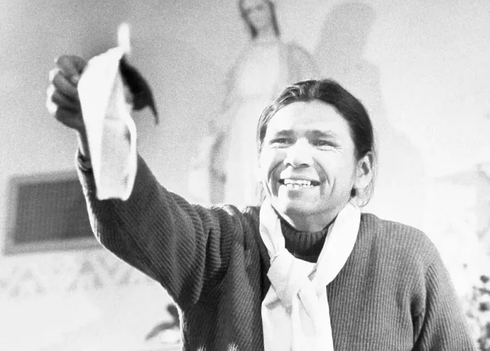 Framed Print : Dennis Banks Burns a Government Proposal Framed Print : Dennis Banks Burns a Government Proposal